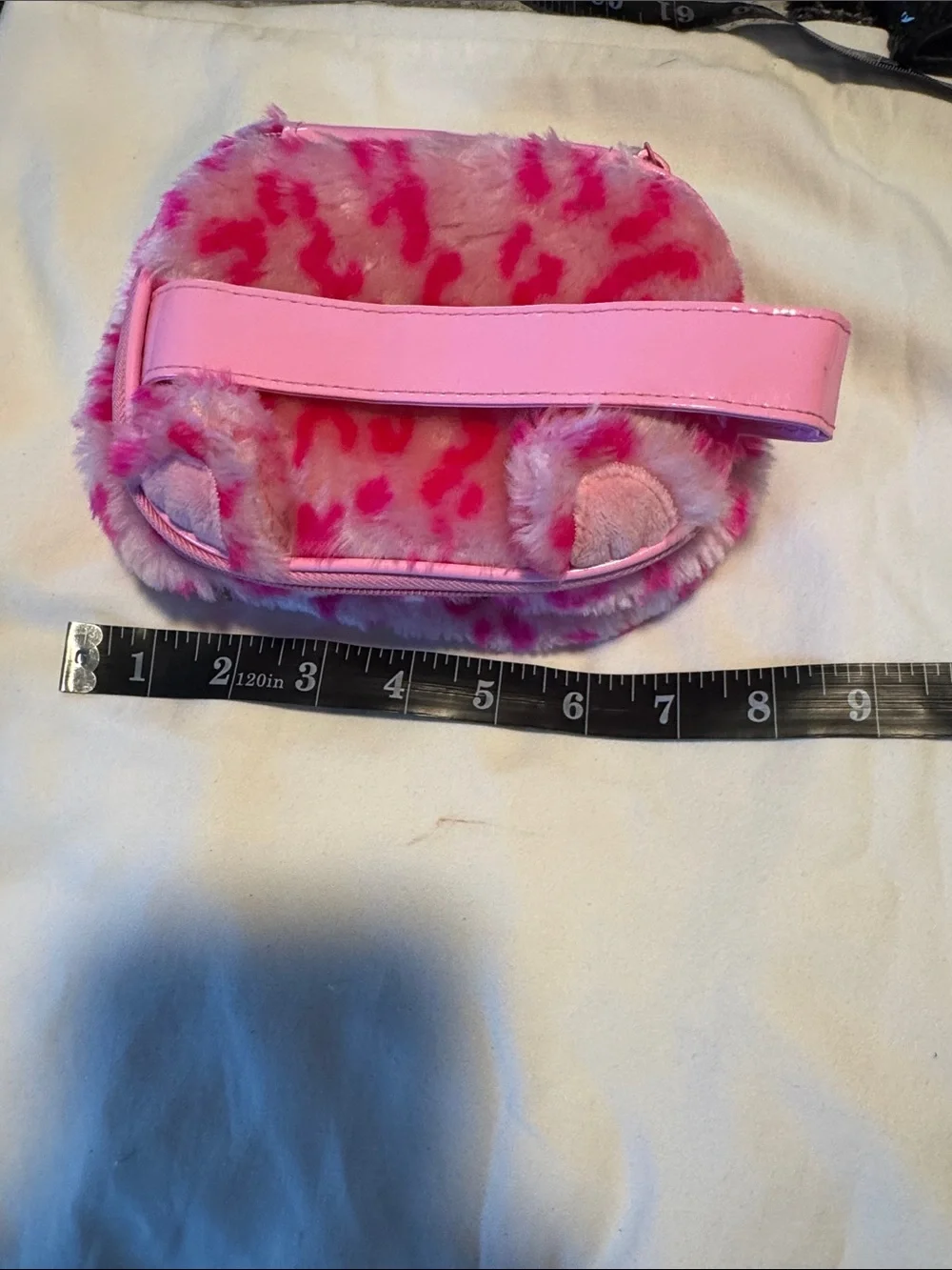 Kids Pink Fuzzy Cat Coin Purse - Cute Plush Accessory